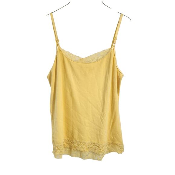 CJ Banks Yellow Spaghetti Strap Tank Top Womens Size 1X - Picture 2 of 3
